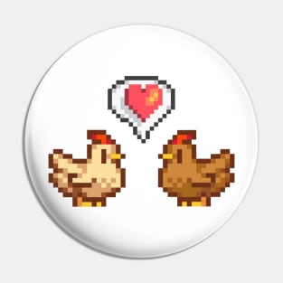 Stardew Valley Chicken Love Pin