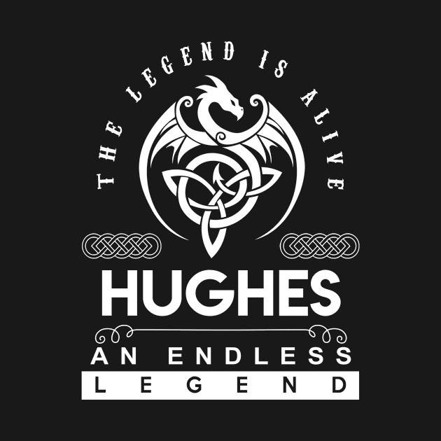 Hughes Name T Shirt - The Legend Is Alive - Hughes An Endless Legend Dragon Gift Item by riogarwinorganiza