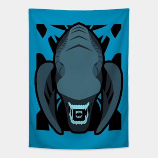 Xenomorph Head Simplified Tapestry