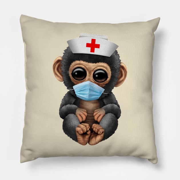 Cute Baby Chimp Nurse Pillow by jeffbartels