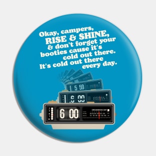 Rise and Shine! Groundhog Day Alarm Clock Pin