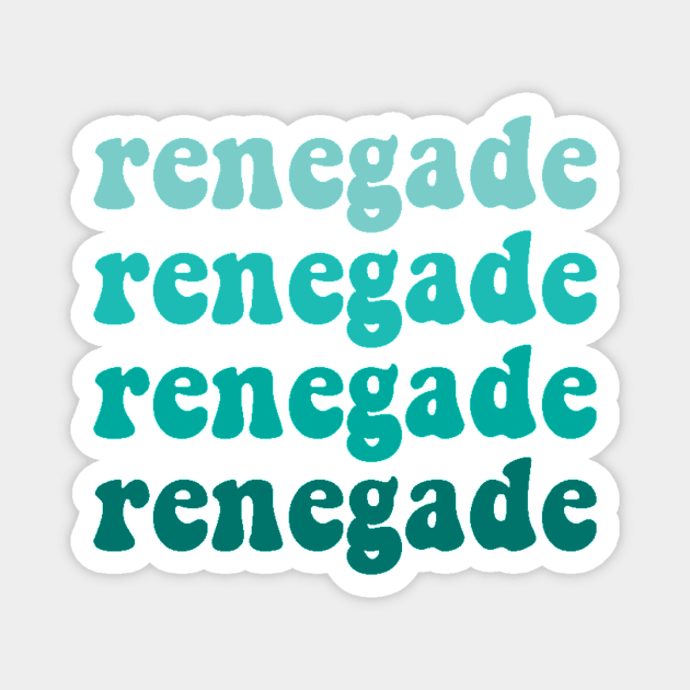 Renegade Tiktok Blue Gradient Design Magnet by Lauren Cude