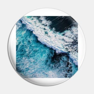 Ocean foam, Blue Ocean Summer Beach Waves Pin
