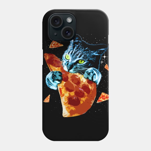 Pizza Cat in Space Phone Case by robotface