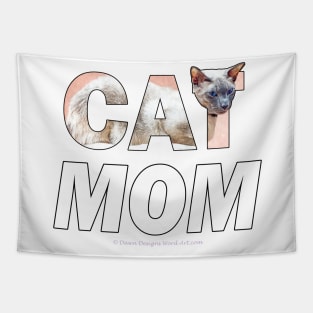 CAT MOM - siamese oil painting word art Tapestry