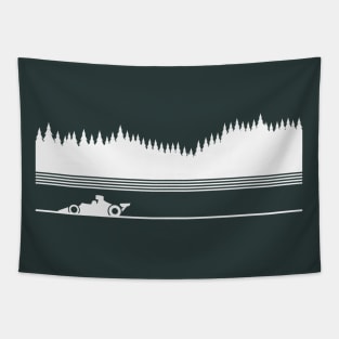 Retro F1 Landscape Design Tapestry