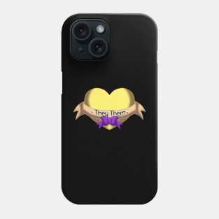 They them pronouns heart Phone Case