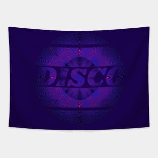 Blue purple circular "Disco" explosion Tapestry