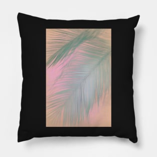 Pastel Palm Leaf Pillow