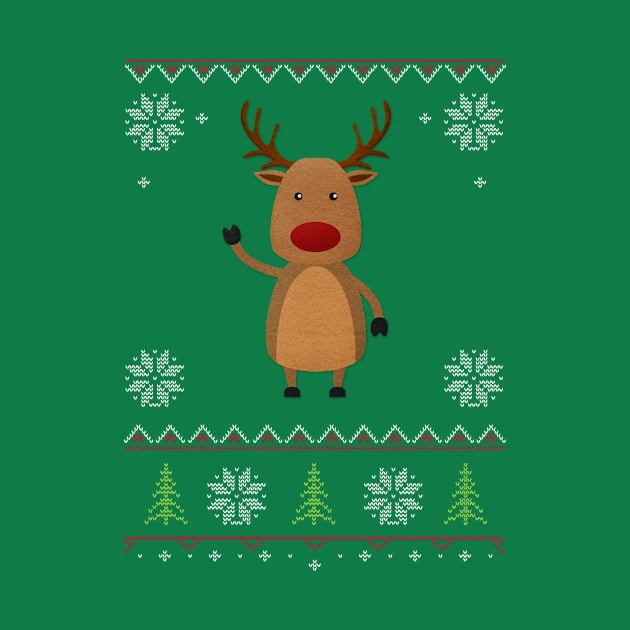 Reindeer Ugly Sweater Christmas by vladocar