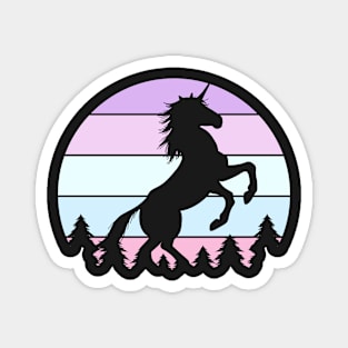 Pastel Sunset Unicorn Silhouette Magnet