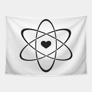 Atomic Symbol Heart, Atomic Love, You Matter, Stay positive Tapestry