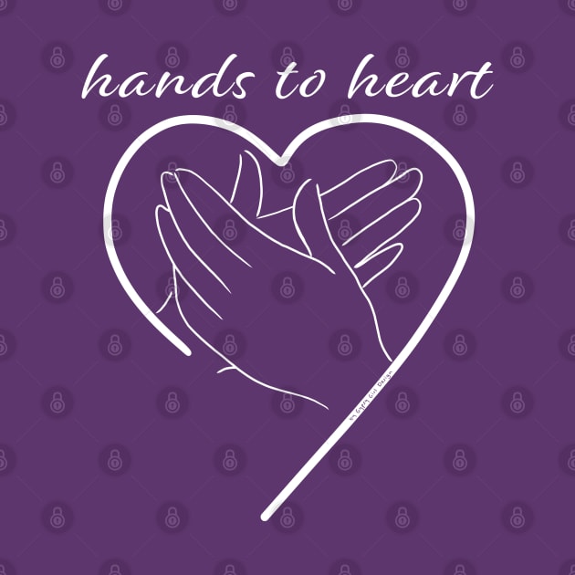 Hands To Heart in White by Gypsy Girl Design