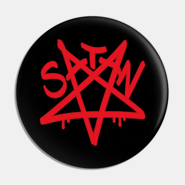 Star Of Satan Inverted Red Pentagram Pin by Creative Style
