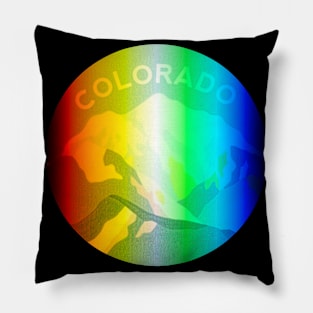 colorado mountains Pillow