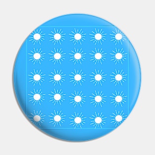 White and blue sun abstract Pin