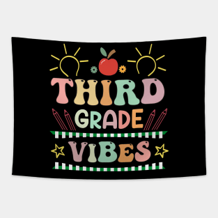 Third Grade Vibes 3rd Grade Retro Back To School Tapestry