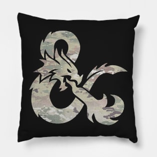 Camo Dungeons and Dragons Dragon Pillow