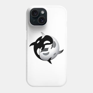 Orcas' Yin Yang – opposition and complementarity Phone Case