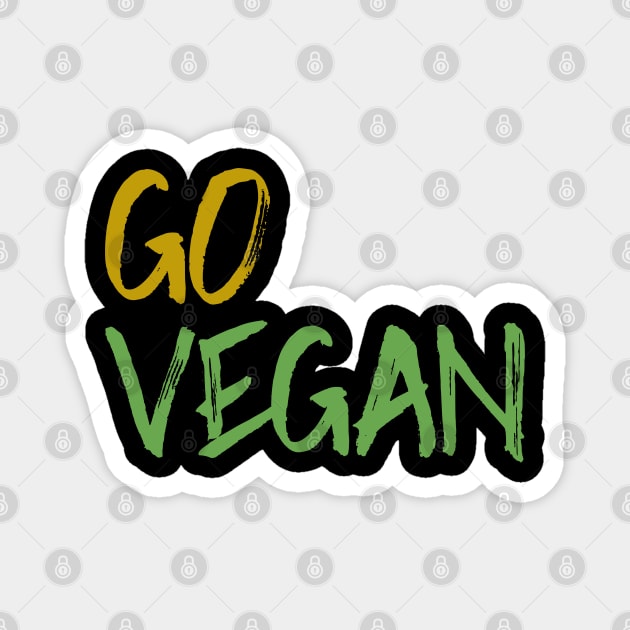 Go Vegan Magnet by Feminist Foodie