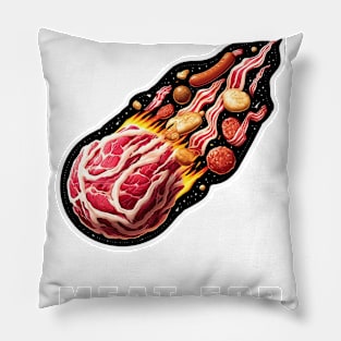 Meat-eor Meteor Funny Astronomy Comet Space Lover Astronaut Pillow