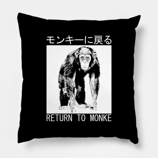 RETURN TO MONKE Japanese Pillow by giovanniiiii