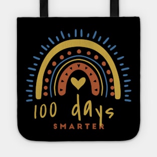 100 days smarter rainbow Day of School Cool Teacher Student Tote