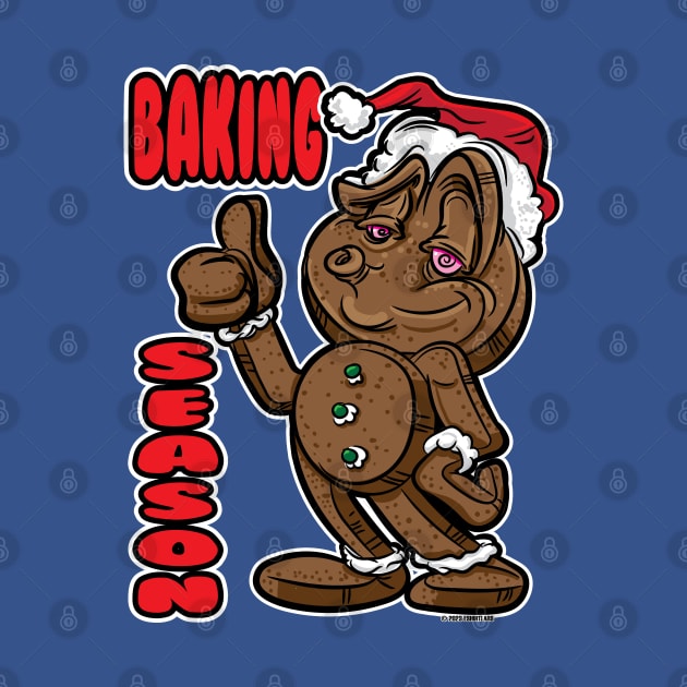 Gingerbread Man Baking Season with thumbs up ew by eShirtLabs