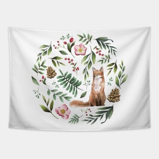 Christmas Foxie Tapestry