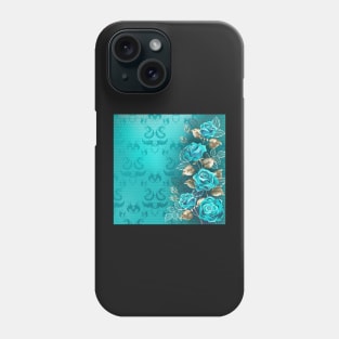 Composition with Turquoise Roses Phone Case