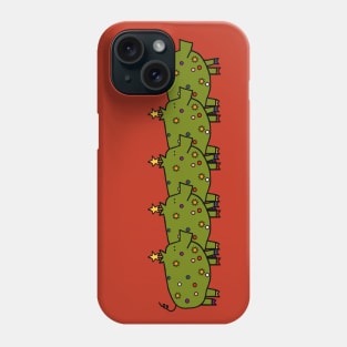 Funny Christmas Tree Pig Five Phone Case