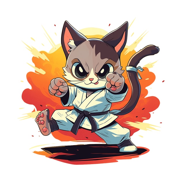 karate cat by piratesnow