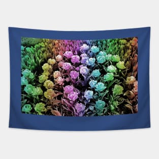 Rainbow Pastel Tulips Tapestry