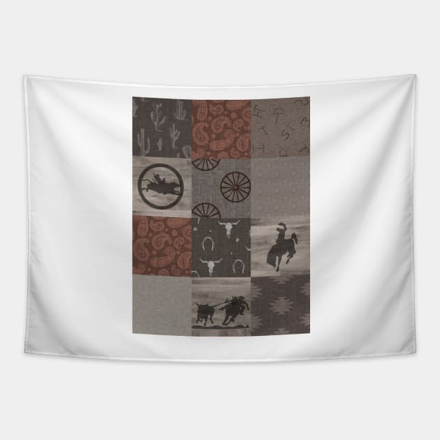 Rodeo - Rust/Brown Tapestry by SugarPineDesign