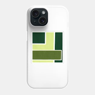 Inverted Green Geometric Abstract Acrylic Painting II Phone Case