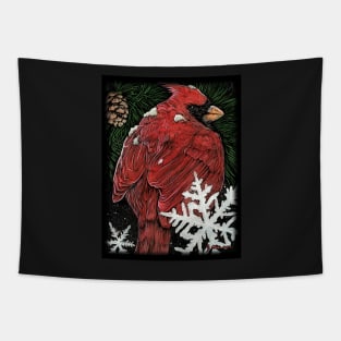 Big Christmas Cardinal Tapestry