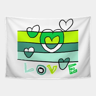 love and heart pattern Tapestry