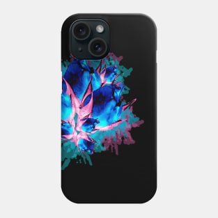 Neon Roses Blue Phone Case