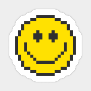 Pixels Smiley Face Magnet