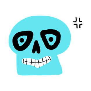 Funny blue Skull, cute skeleton T-Shirt