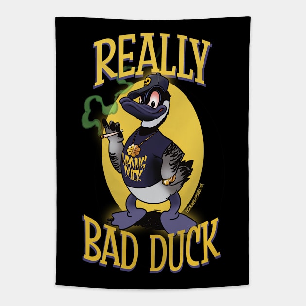 really bad not so little duck Tapestry by Paskalamak