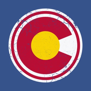 Colorado Flag Circle Art T-Shirt