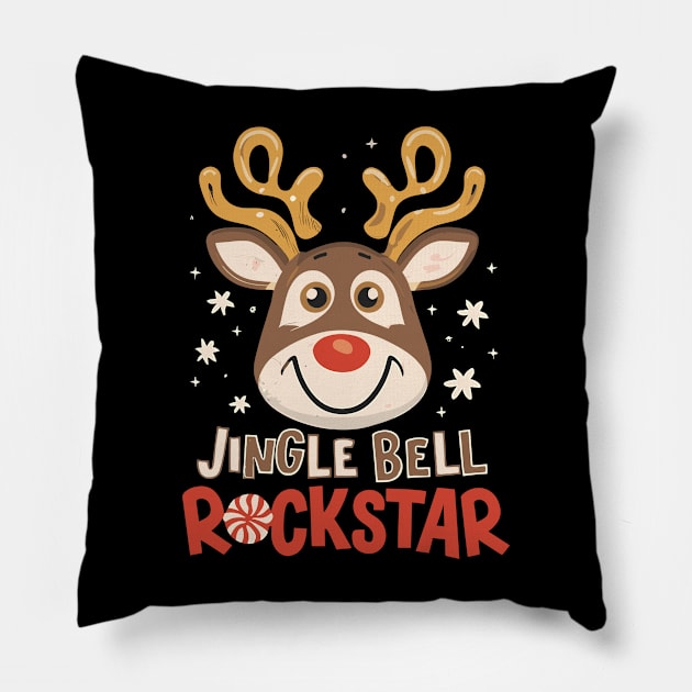 Rockin' Rudolph Pillow by Toonstruction