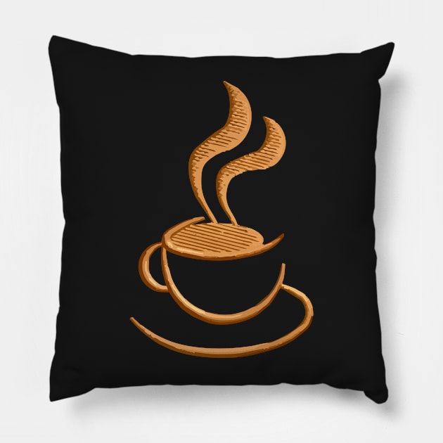 Coffee cup symbol Pillow by AdiDsgn