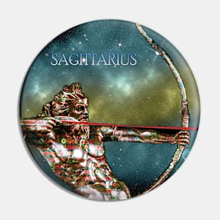 Sagittarius Zodiac Sign created with beautiful flowers Mosaic Pin