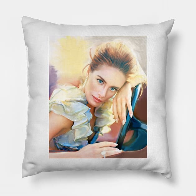 The girl with blue eyes Pillow by JeLoTall