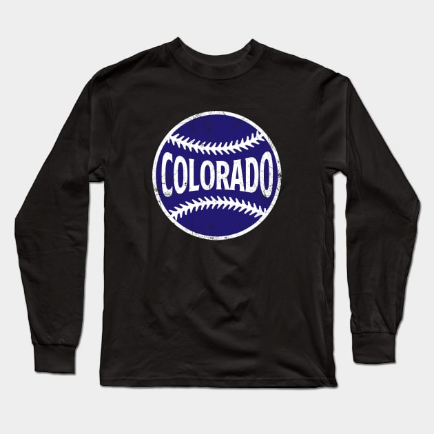 Colorado Rockies Throwback Vintage Longsleeve T Shirt