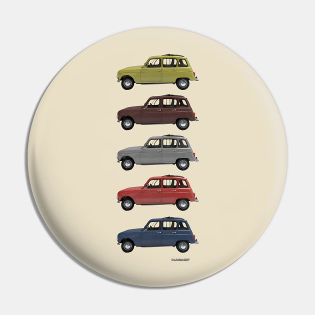 Five Renault 4's Pin by DaJellah