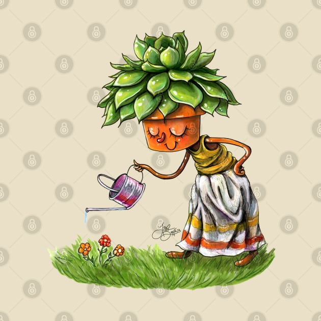 Succulent Pot Head