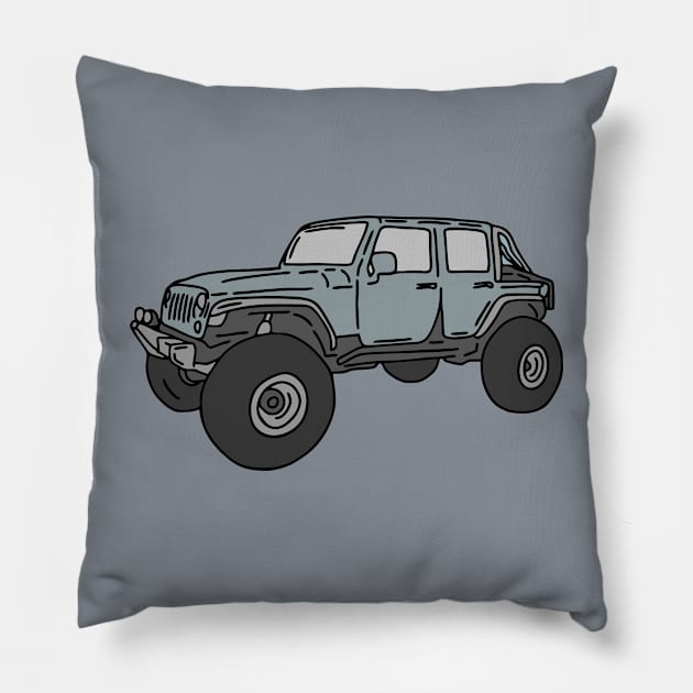 super adventure car Pillow by fokaction